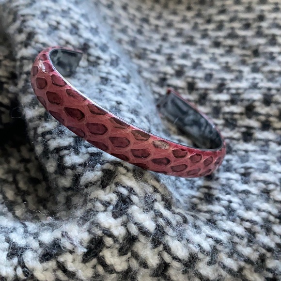 Vintage Gucci Peruzzi Snake Skin Cuff Bracelet - Picture 1 of 8
